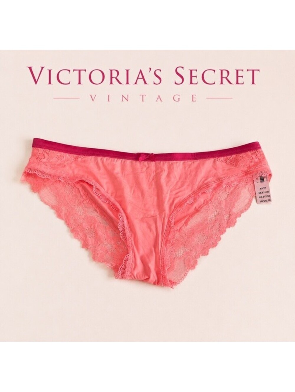 Vintage Y2K Victoria’s Secret Pink Cheekini Size XS NWT